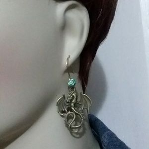 FIRE BREATHING DRAGON dangle earrings! Game of Thr